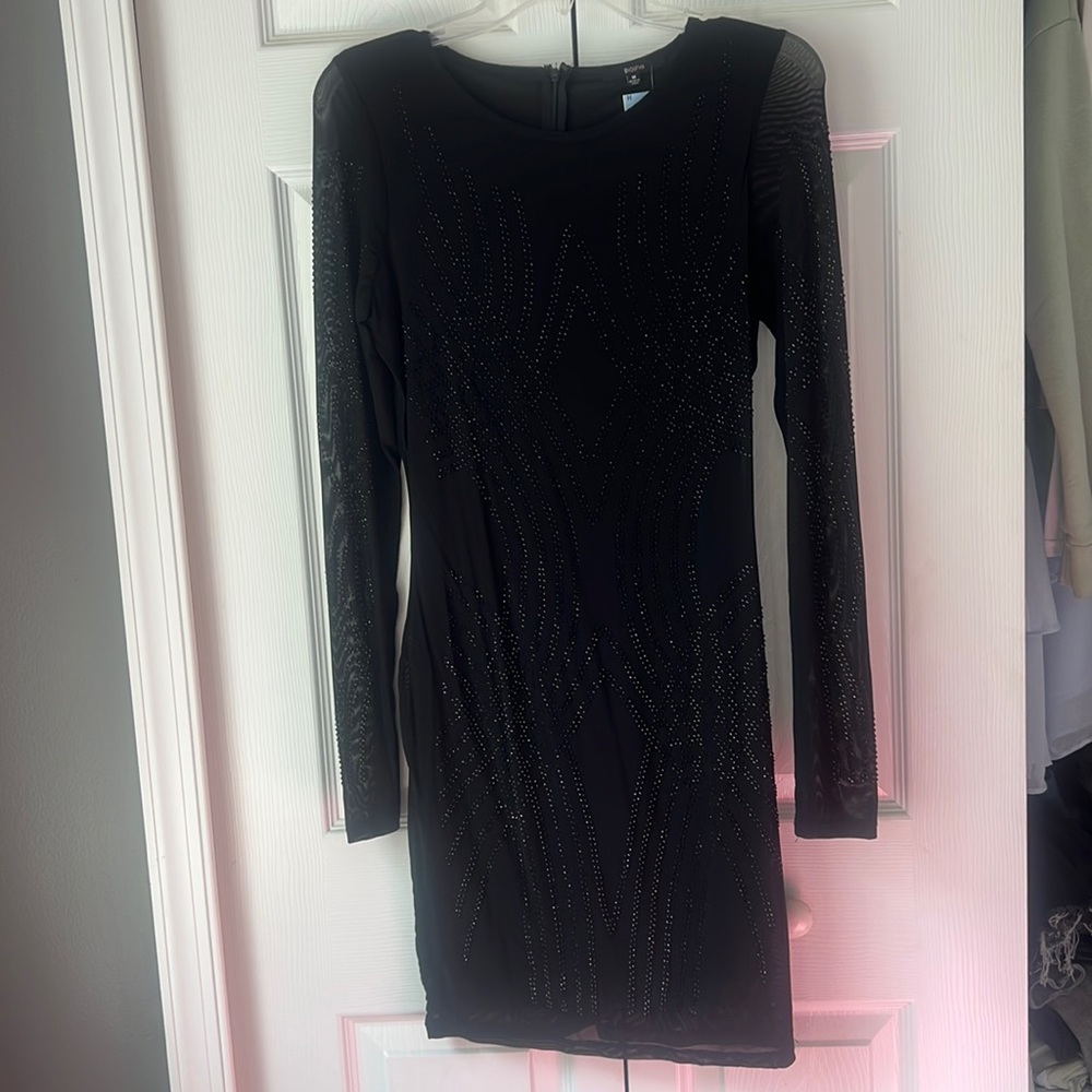 Black Diamond Embroidered Dress